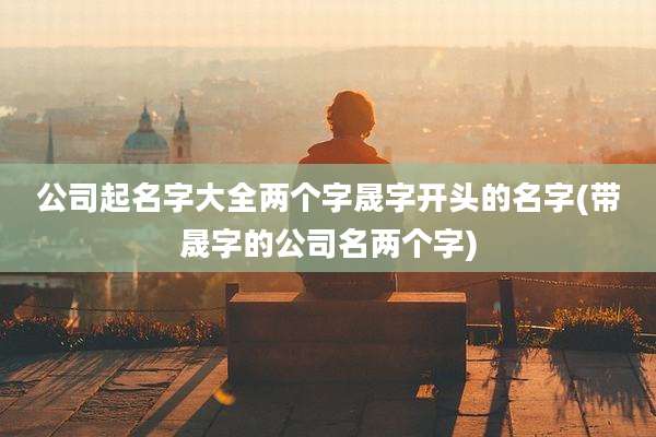 公司起名字大全两个字晟字开头的名字(带晟字的公司名两个字)