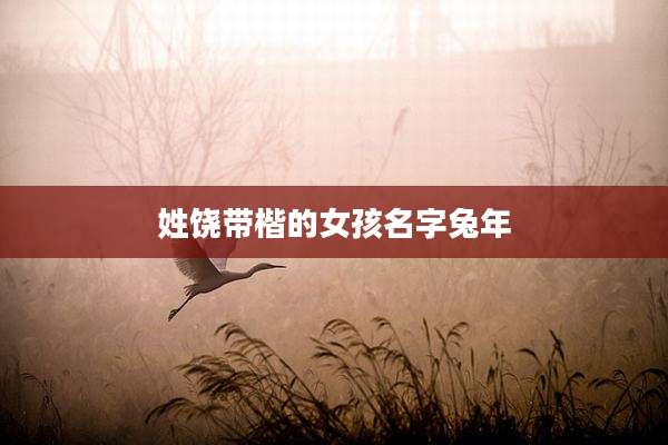 姓饶带楷的女孩名字兔年