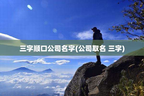 三字顺口公司名字(公司取名 三字)