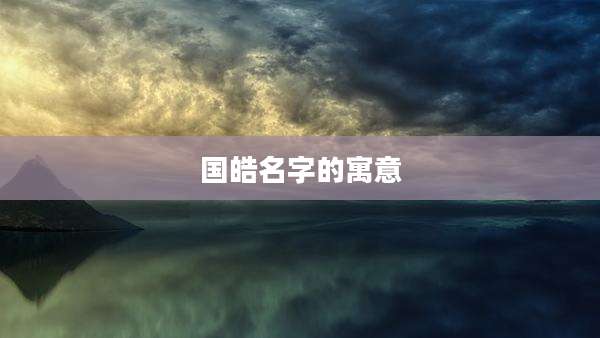 国皓名字的寓意