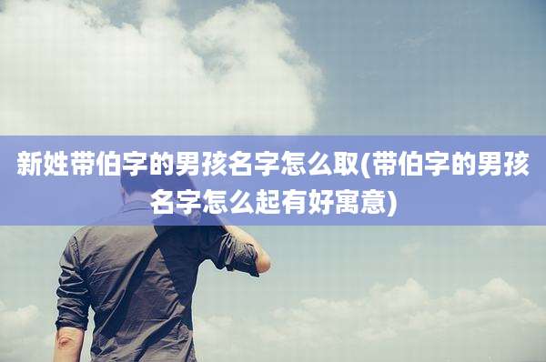 新姓带伯字的男孩名字怎么取(带伯字的男孩名字怎么起有好寓意)
