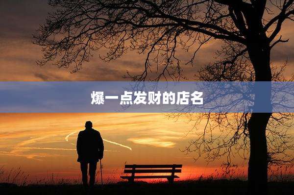 爆一点发财的店名