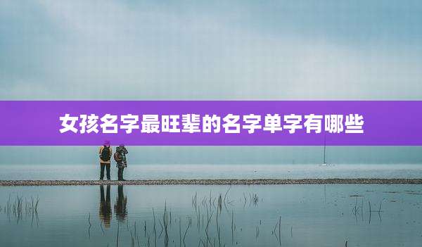 女孩名字最旺辈的名字单字有哪些