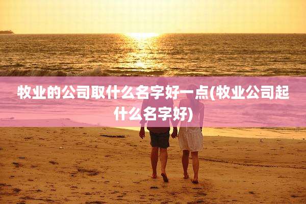 牧业的公司取什么名字好一点(牧业公司起什么名字好)