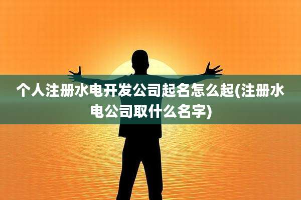 个人注册水电开发公司起名怎么起(注册水电公司取什么名字)