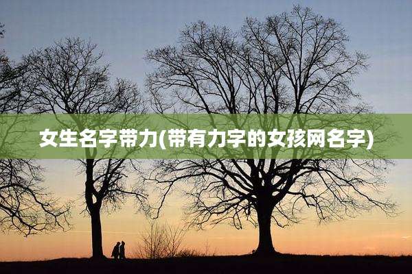女生名字带力(带有力字的女孩网名字)