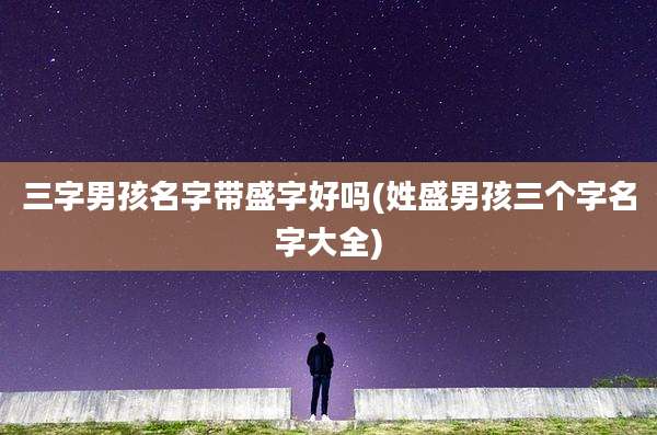 三字男孩名字带盛字好吗(姓盛男孩三个字名字大全)