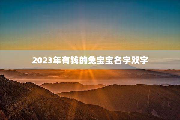 2023年有钱的兔宝宝名字双字