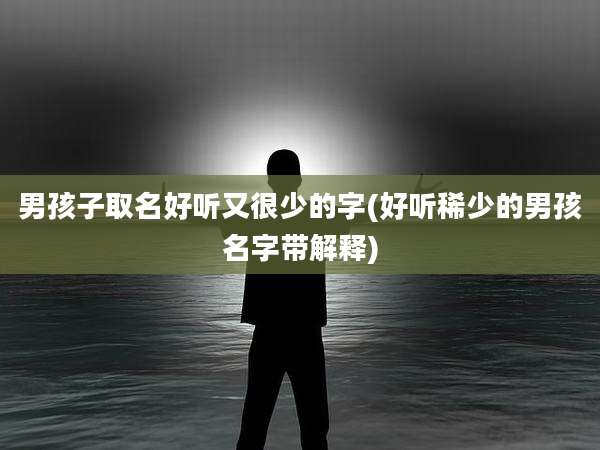 男孩子取名好听又很少的字(好听稀少的男孩名字带解释)