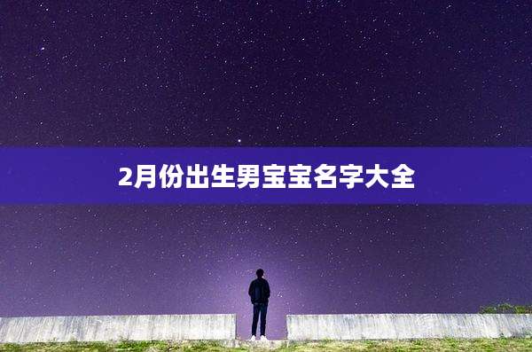 2月份出生男宝宝名字大全