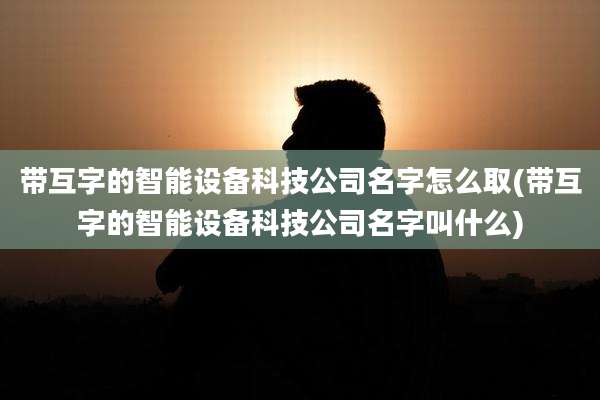 带互字的智能设备科技公司名字怎么取(带互字的智能设备科技公司名字叫什么)