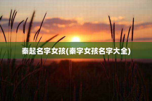 秦起名字女孩(秦字女孩名字大全)
