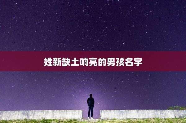 姓新缺土响亮的男孩名字
