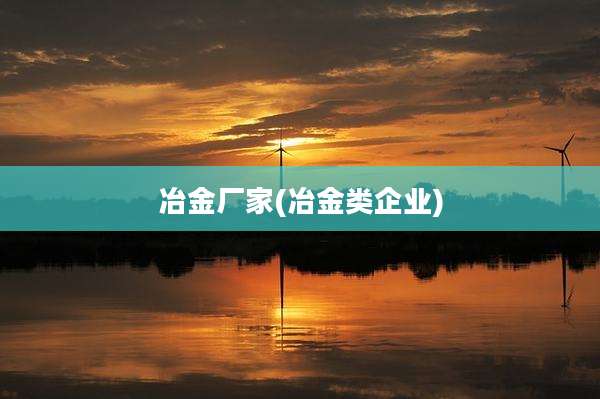 冶金厂家(冶金类企业)