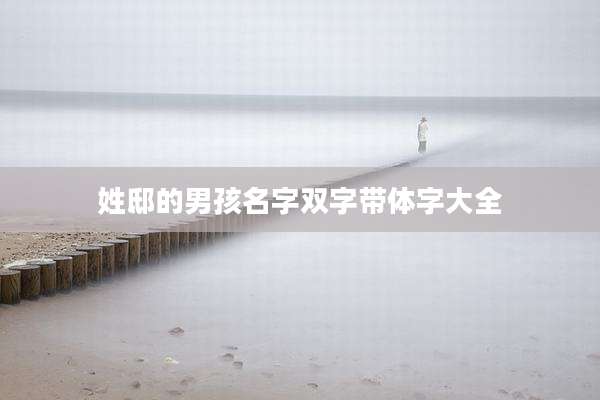 姓邸的男孩名字双字带体字大全