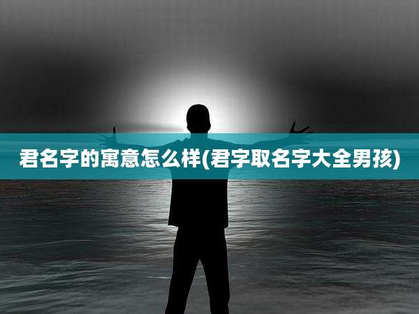 君名字的寓意怎么样(君字取名字大全男孩)
