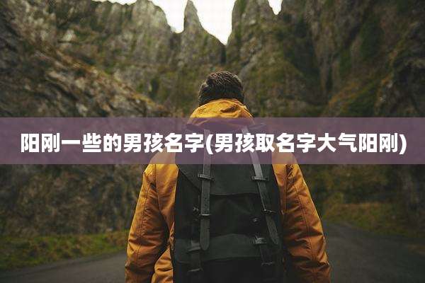 阳刚一些的男孩名字(男孩取名字大气阳刚)