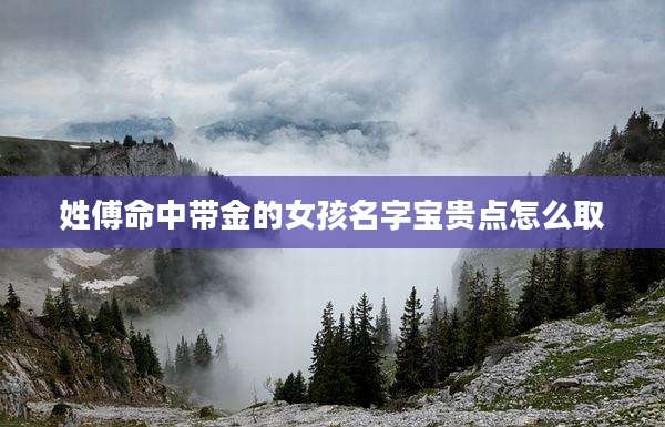 姓傅命中带金的女孩名字宝贵点怎么取