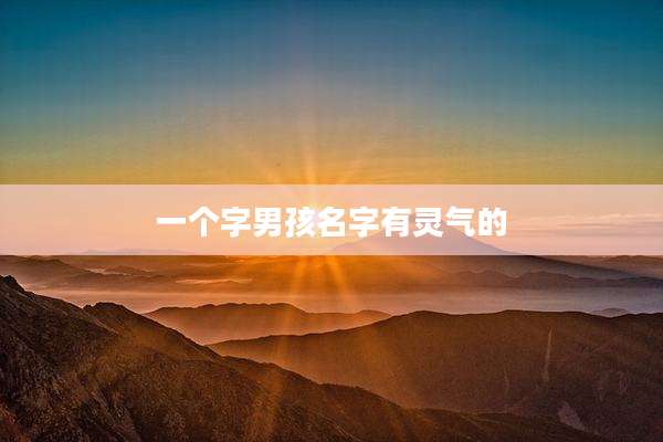 一个字男孩名字有灵气的