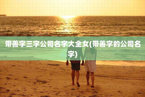 带善字三字公司名字大全女(带善字的公司名字)