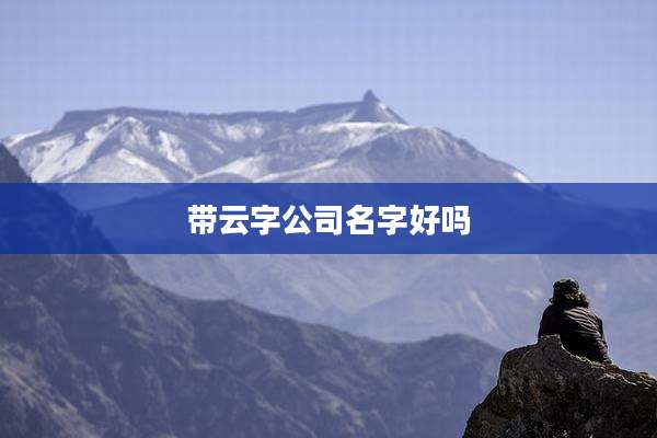 带云字公司名字好吗