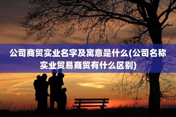 公司商贸实业名字及寓意是什么(公司名称实业贸易商贸有什么区别)