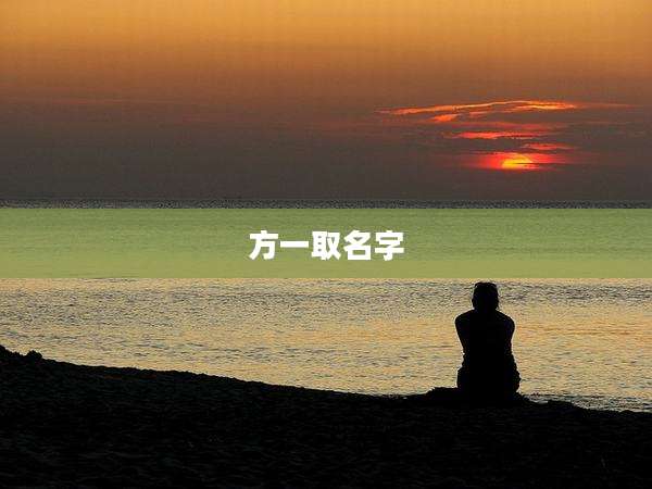 方一取名字