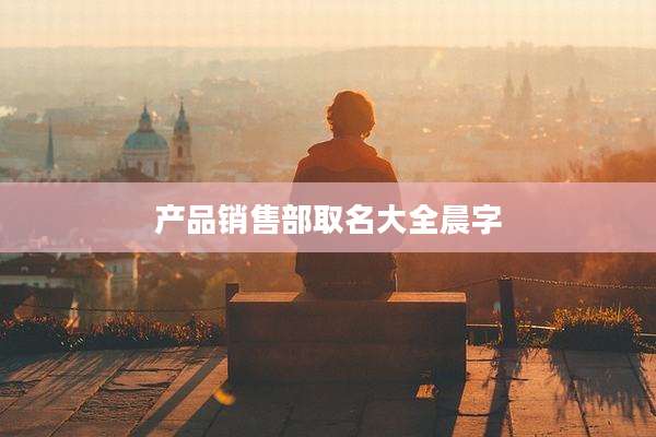 产品销售部取名大全晨字
