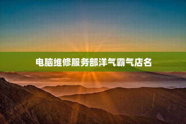 电脑维修服务部洋气霸气店名