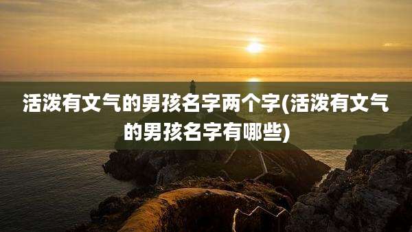 活泼有文气的男孩名字两个字(活泼有文气的男孩名字有哪些)
