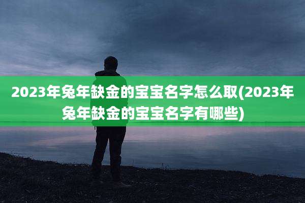 2023年兔年缺金的宝宝名字怎么取(2023年兔年缺金的宝宝名字有哪些)