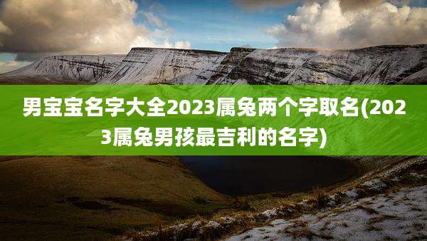 男宝宝名字大全2023属兔两个字取名(2023属兔男孩最吉利的名字)
