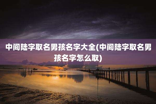 中间陆字取名男孩名字大全(中间陆字取名男孩名字怎么取)