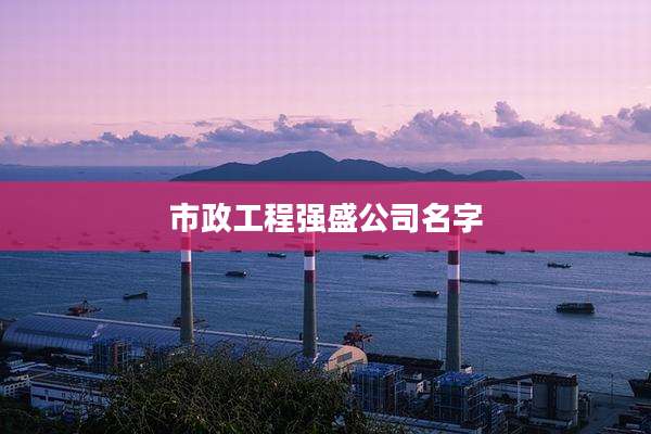 市政工程强盛公司名字