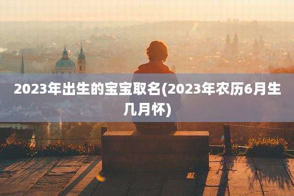 2023年出生的宝宝取名(2023年农历6月生几月怀)
