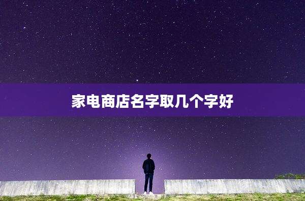 家电商店名字取几个字好
