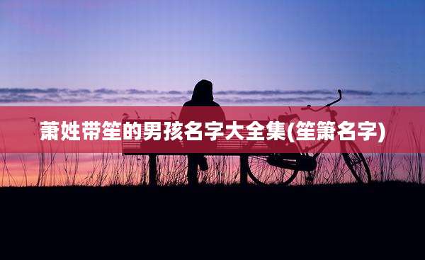 萧姓带笙的男孩名字大全集(笙箫名字)