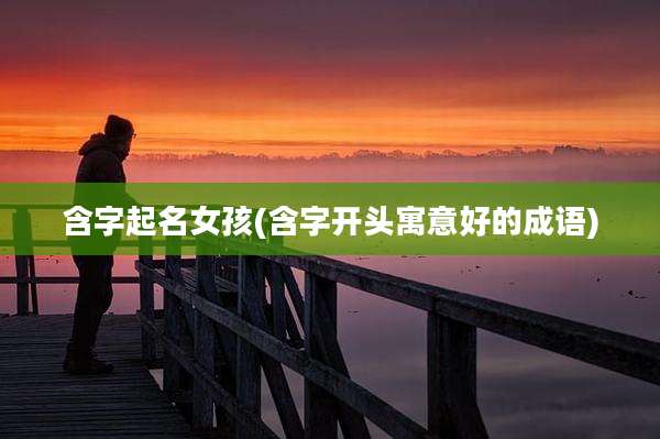 含字起名女孩(含字开头寓意好的成语)