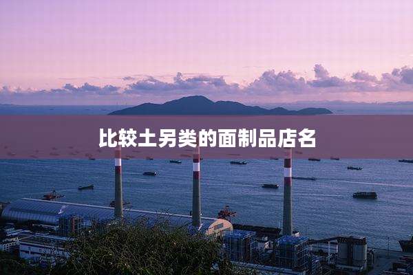 比较土另类的面制品店名