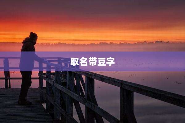 取名带豆字