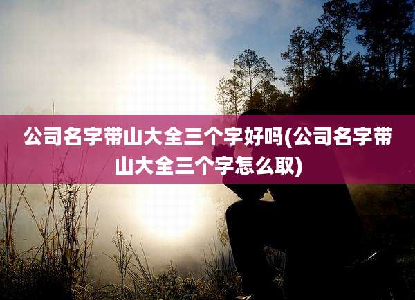 公司名字带山大全三个字好吗(公司名字带山大全三个字怎么取)