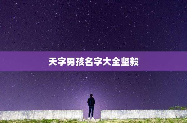 天字男孩名字大全坚毅