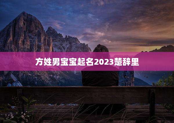 方姓男宝宝起名2023楚辞里
