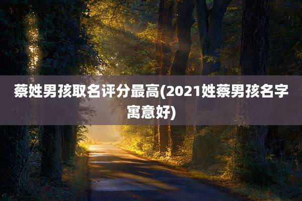 蔡姓男孩取名评分最高(2021姓蔡男孩名字寓意好)