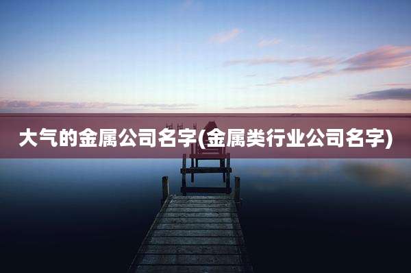 大气的金属公司名字(金属类行业公司名字)