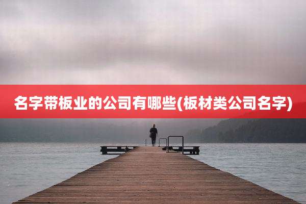 名字带板业的公司有哪些(板材类公司名字)