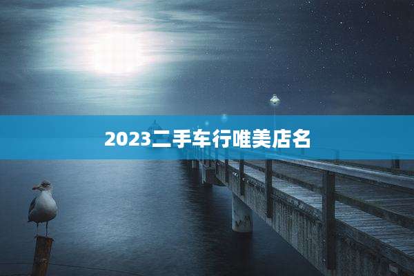 2023二手车行唯美店名