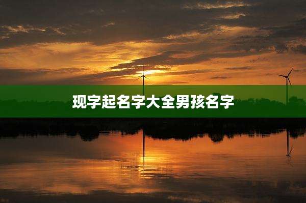 现字起名字大全男孩名字