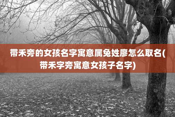 带禾旁的女孩名字寓意属兔姓廖怎么取名(带禾字旁寓意女孩子名字)