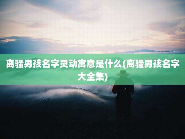 离骚男孩名字灵动寓意是什么(离骚男孩名字大全集)